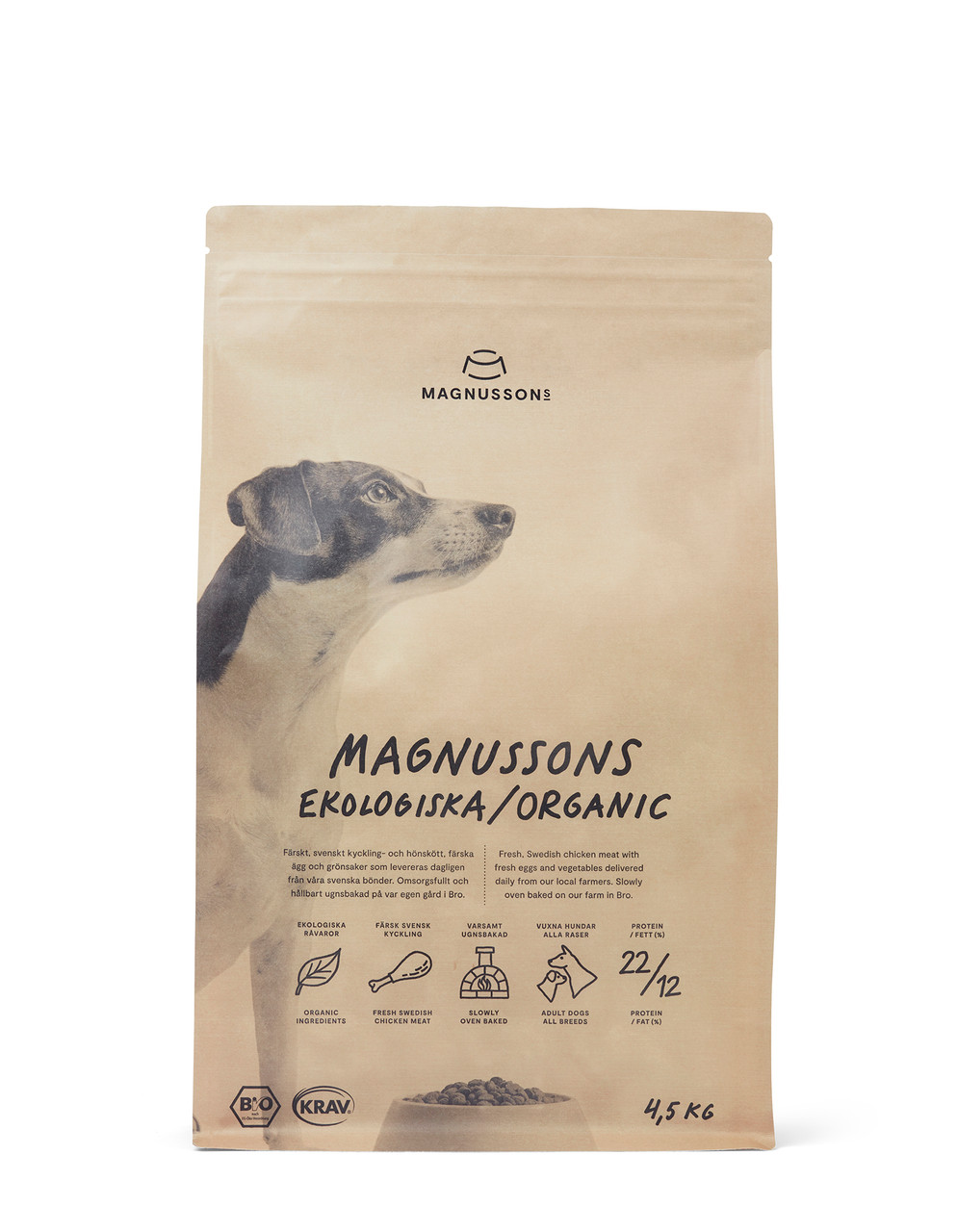 Ekologiskt Hundfoder - 4,5 kg - Magnussons