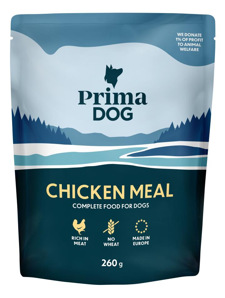 Portionsmåltid med Kycklingsmak för hund - 12 x 260 g - PrimaDog