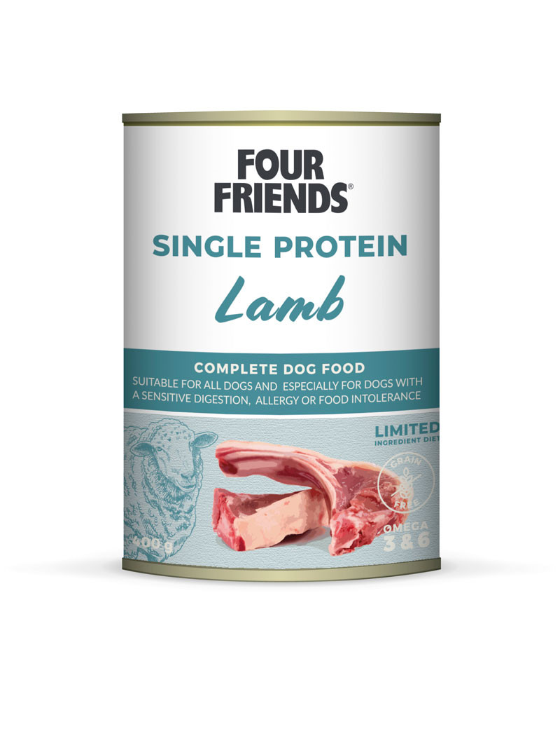 Single Protein Lamb Våtfoder för hund - 6 st x 400 g - FourFriends