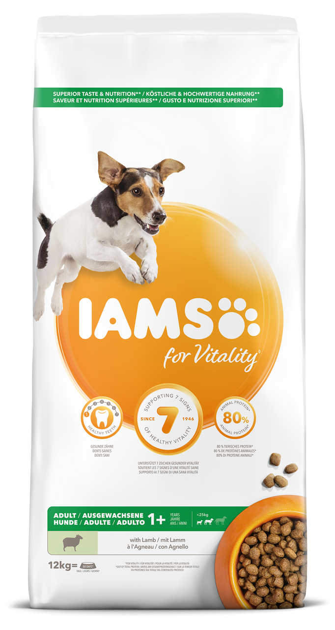 Dog Small & Medium Lamb - 12 kg - Iams