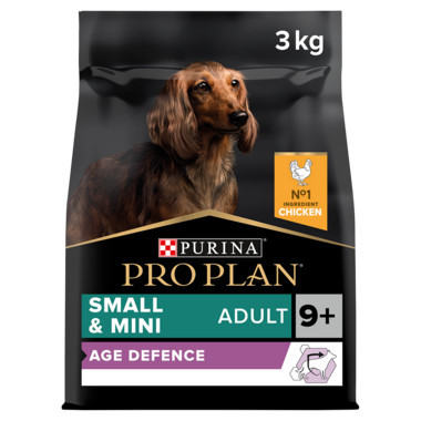 Small and Mini Adult 9+ Senior Age Defence Chicken hundfoder - 3 kg - Purina Pro Plan