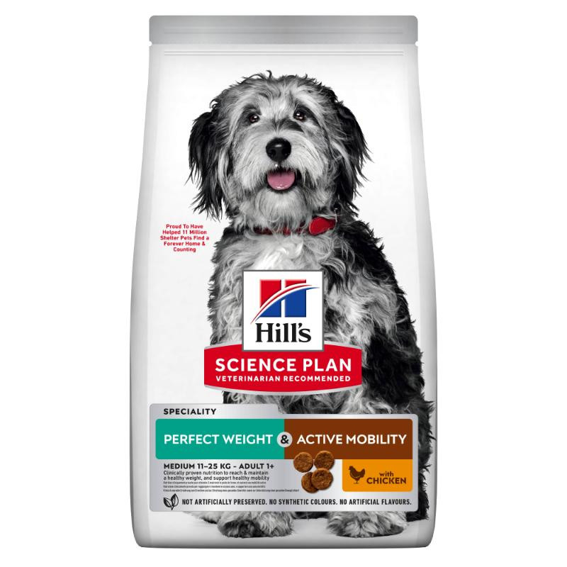 Perfect Weight & Active Mobility Medium med Kyckling Hundfoder - 12 kg - Hill’s