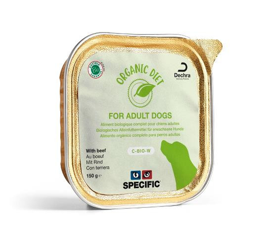 C-BIO-W Organic Beef Våtfoder för hund - 5 x 150 g - Specific