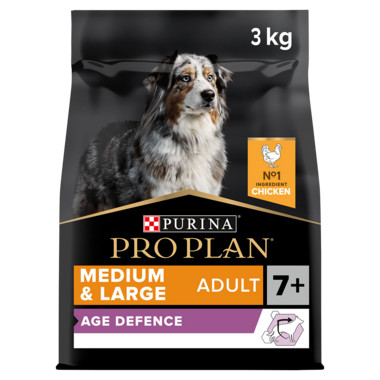 Medium and Large Adult 7+ Age Defence Chicken hundfoder - 14 kg - Purina Pro Plan