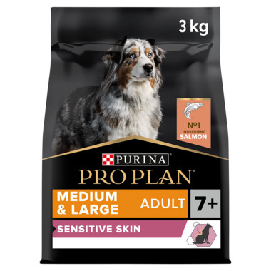 Medium & Large Adult 7+ Sensitive Skin Salmon hundfoder - 14 kg - Purina Pro Plan