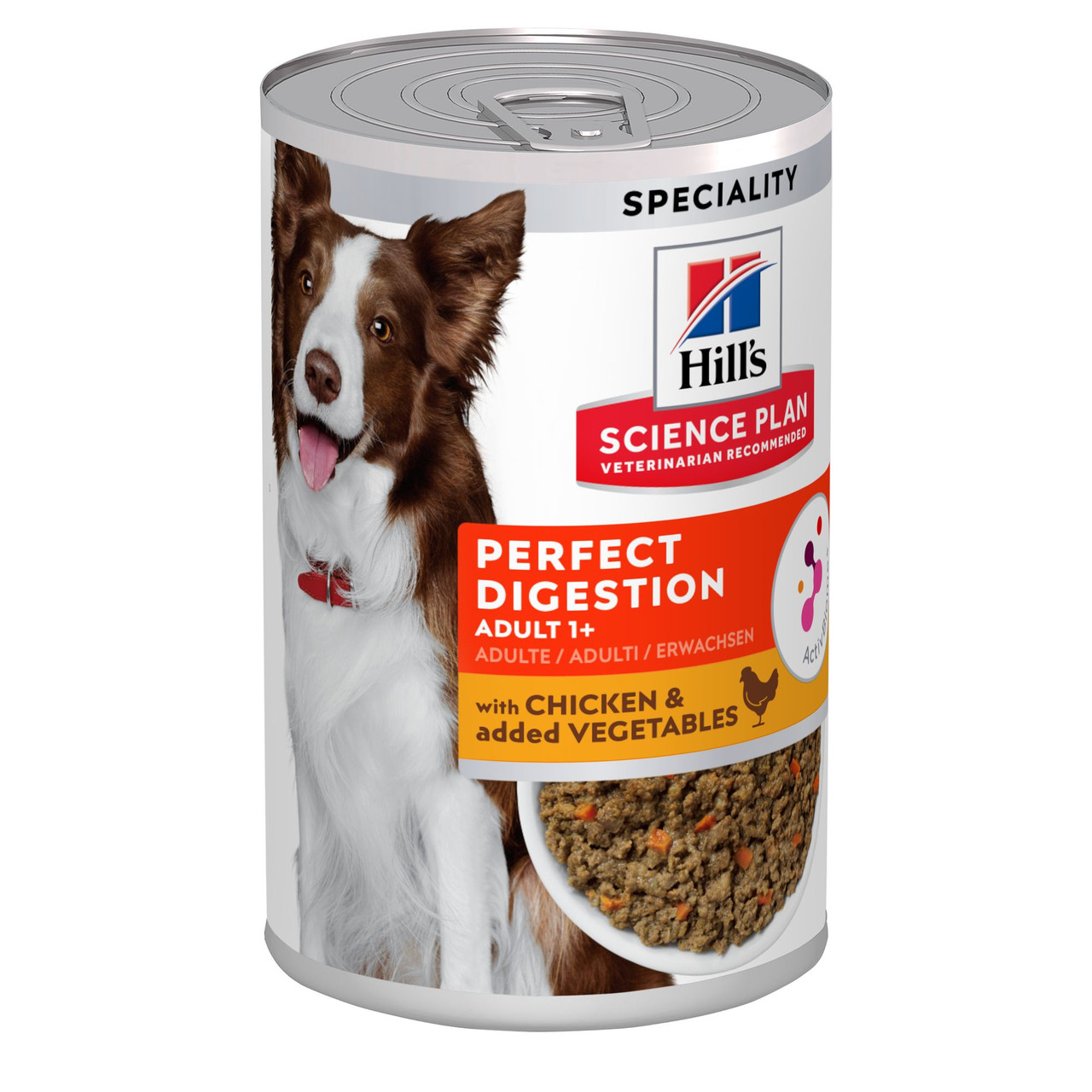 Perfect Digestion Adult 1+ Hundfoder med Kyckling och Tillsatta grönsaker - 12 st x 363 g - Hill’s