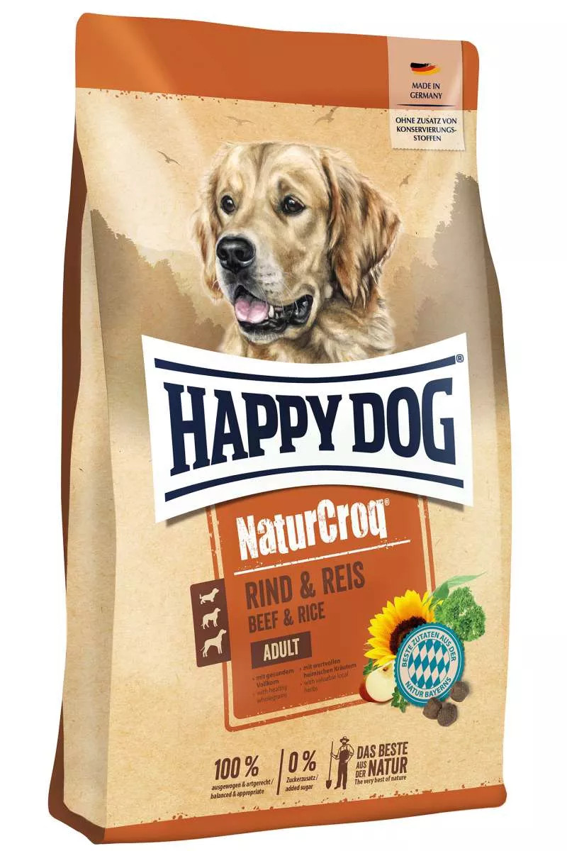 NaturCroq Nötkött & Ris Hundfoder - 4 kg - HappyDog
