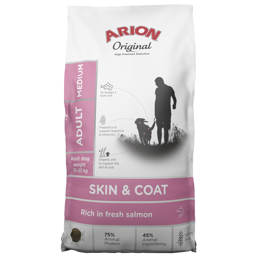 Original Skin & Coat Medium Torrfoder för Hundar - 2 kg - Arion