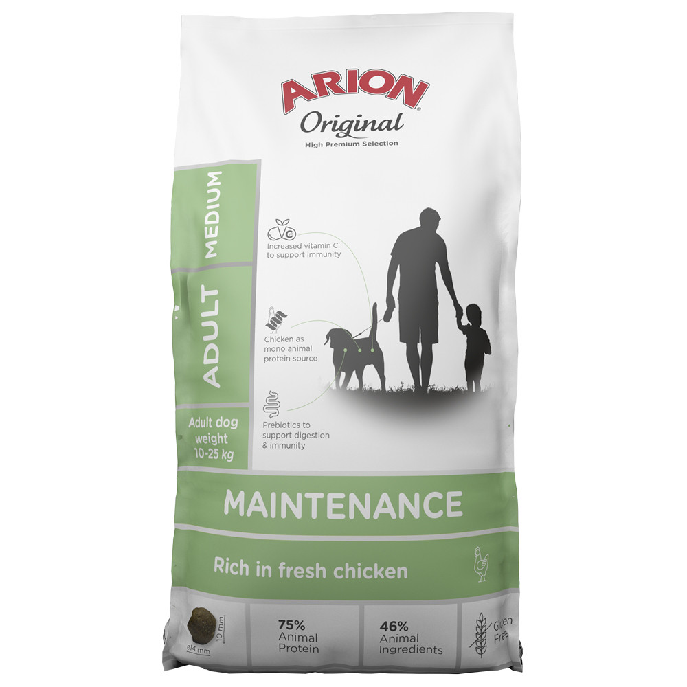 Original Maintenance Medium Torrfoder för Hundar - 2 kg - Arion
