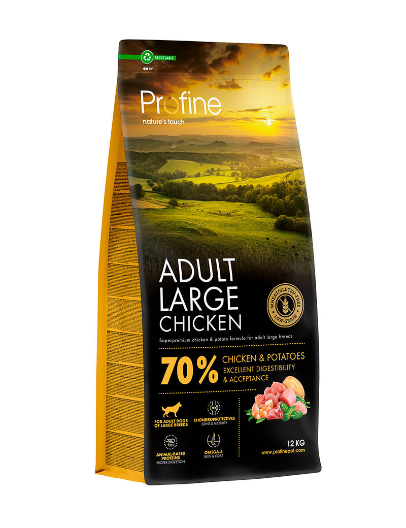 Dog Adult Large Chicken & Potatoes Torrfoder till Stora Hundar - 12 kg - Profine