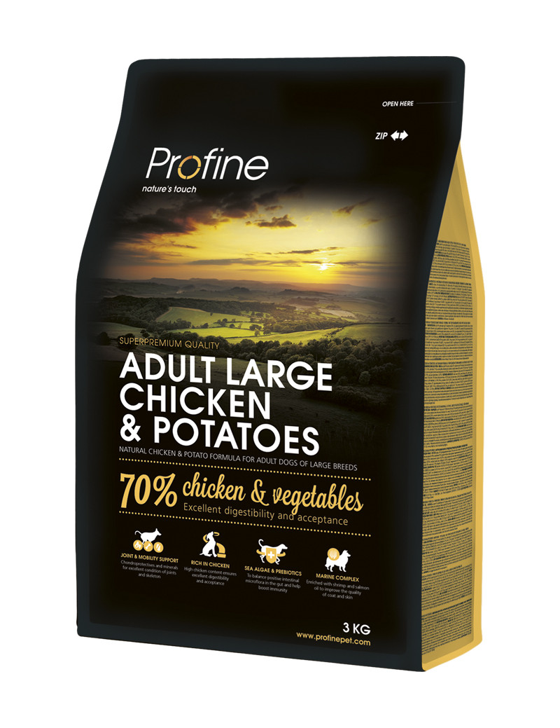 Dog Adult Large Chicken & Potatoes Torrfoder till Stora Hundar - 3 kg - Profine