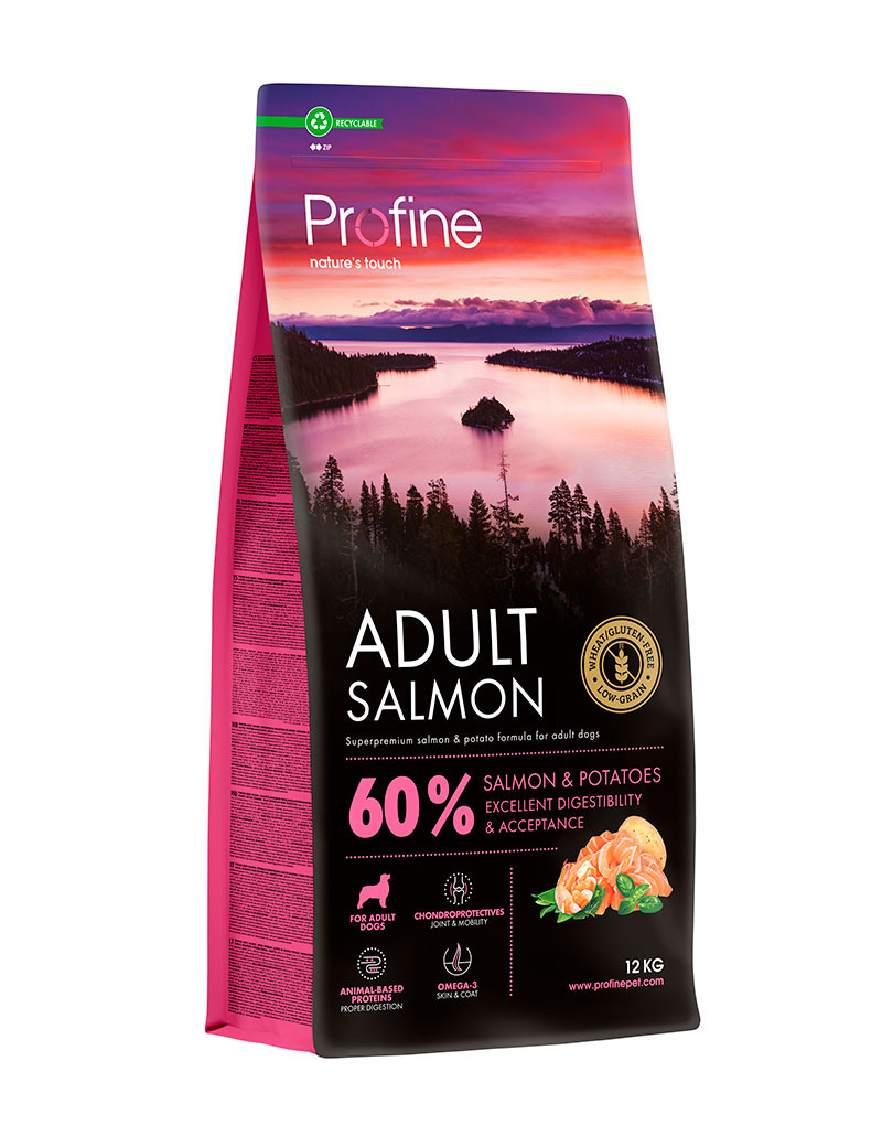 Dog Adult Salmon & Potatoes Torrfoder till Vuxna Hundar  - 12 kg - Profine