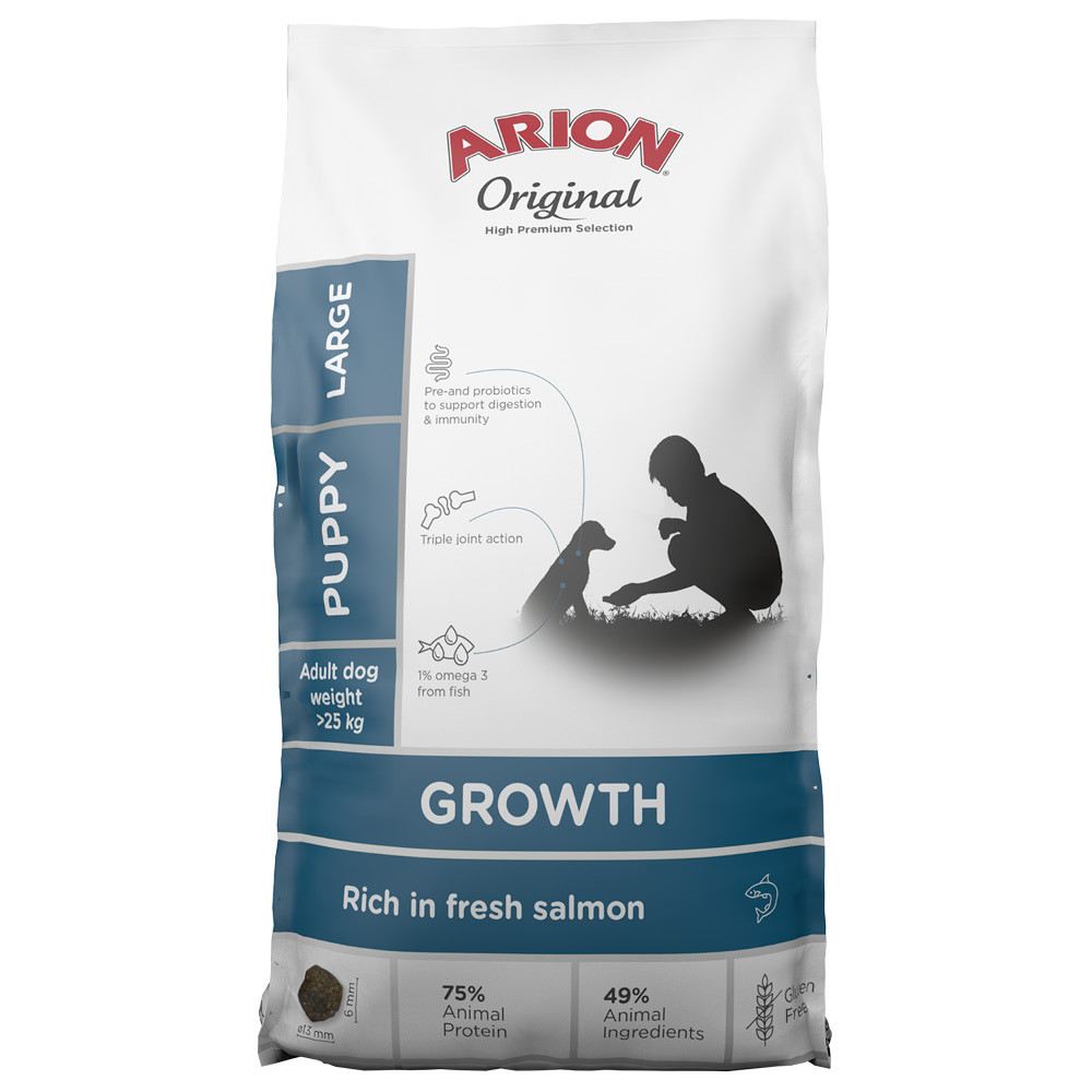 Original Growth Chicken Large Torrfoder för Valpar - 2 kg - Arion