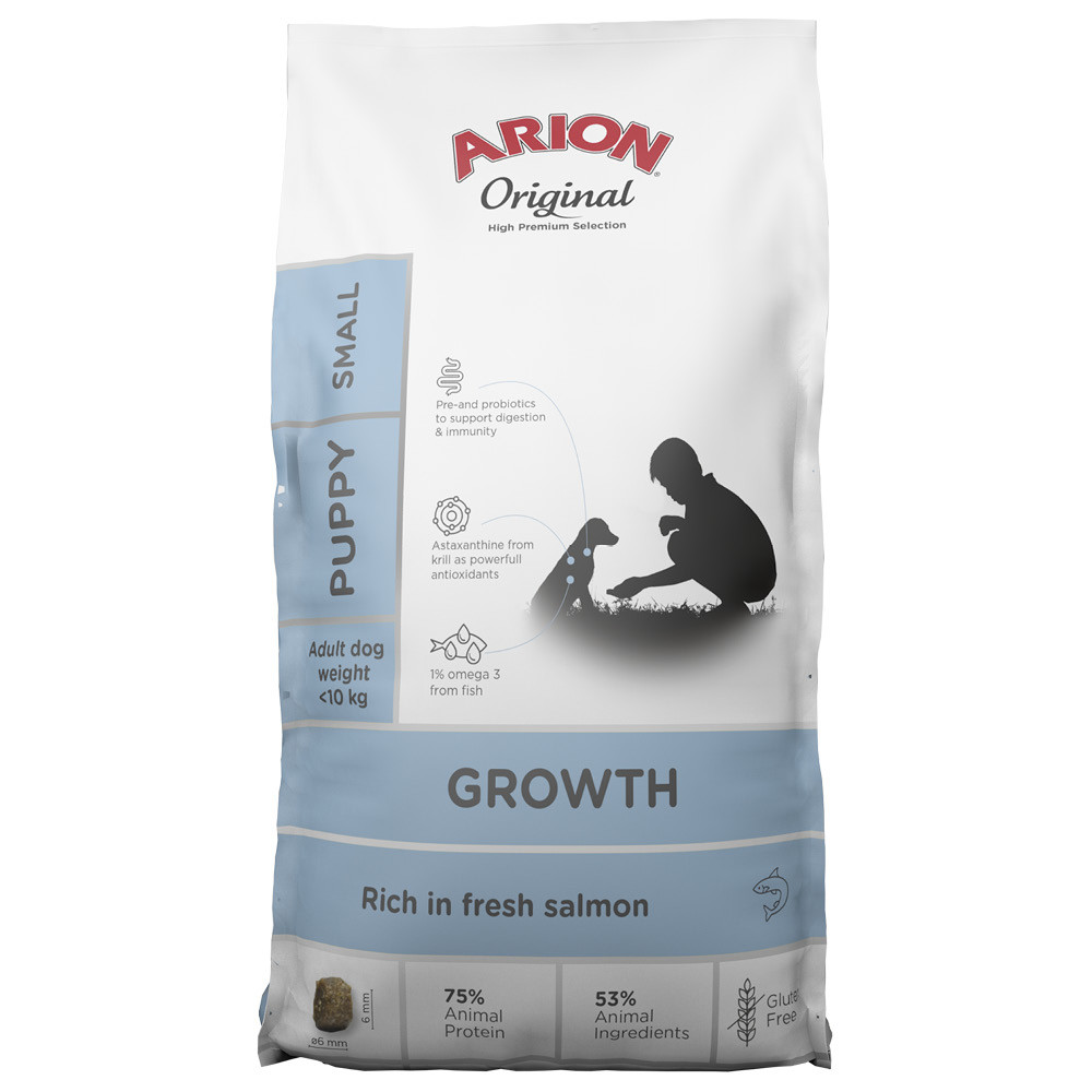 Original Growth Fish Small Torrfoder för Valpar - 2 kg - Arion