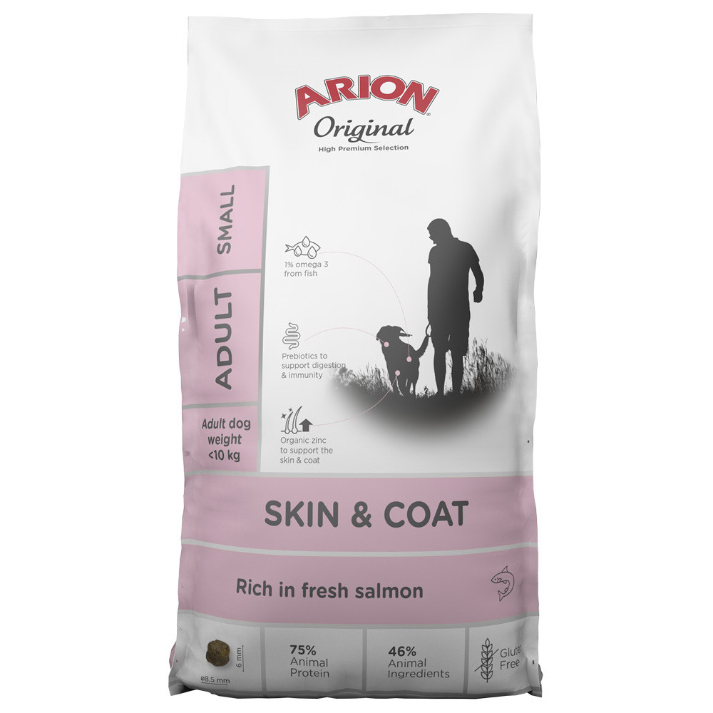Original Skin & Coat Small Torrfoder för Hundar - 7 kg - Arion