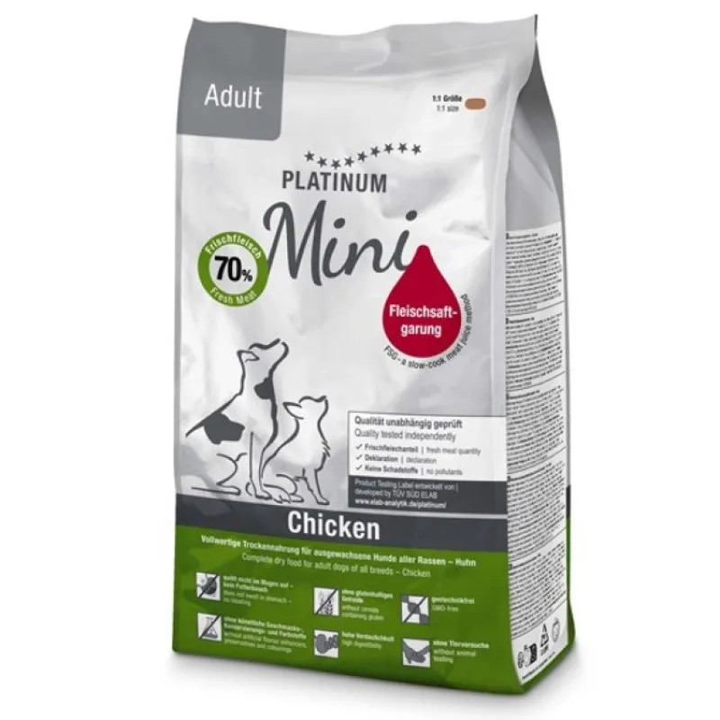 Mini Adult Chicken torrfoder - 900 g - Platinum