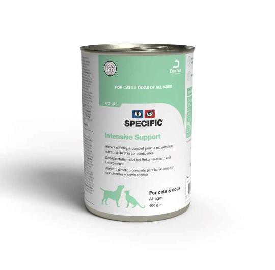 Intensive Support F/C-IN-L Våtfoder till hund och katt för återhämtning - 6 x 395 g - Specific
