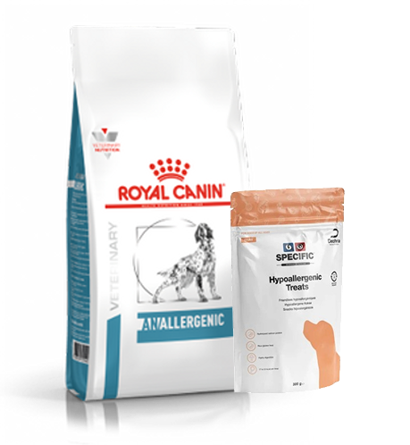 Veterinary Diets Dog Derma Anallergenic + Hundgodis - 8 kg + 300 g - Royal Canin Veterinary Diets