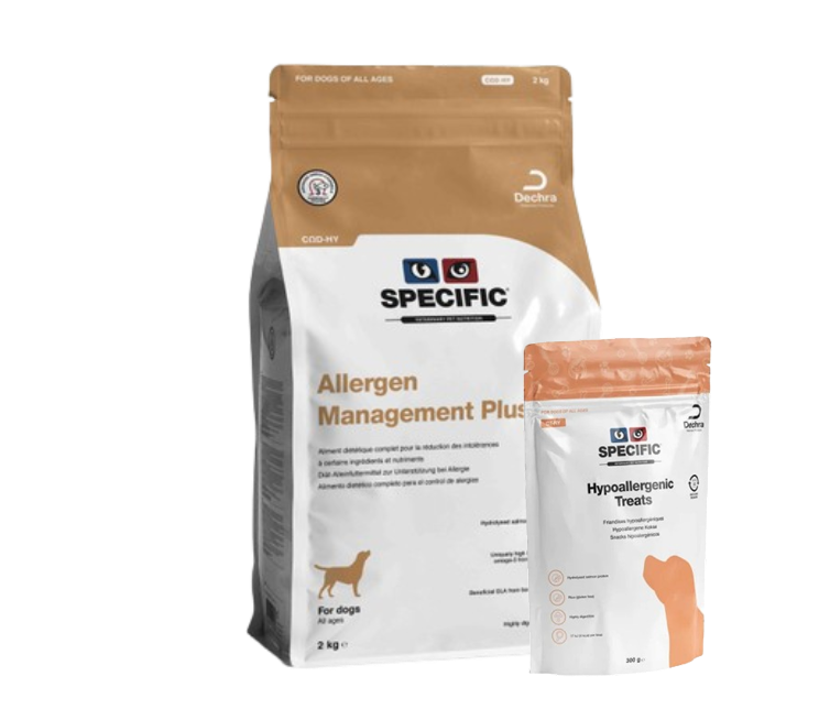 Allergen Management Plus COD-HY för hund + Hundgodis - 12 kg - Specific