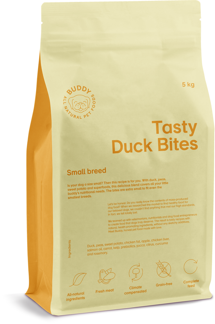 Tasty Duck Bites Torrfoder för Hund - 5 kg - Buddy Pet Food