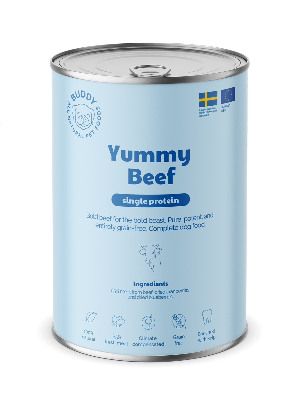 Yummy Beef Våtfoder för Hund - 6 x 400 g - Buddy Pet Food
