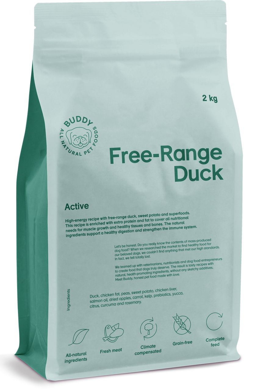 Free-Range Duck Torrfoder för Hund - 5 kg - Buddy Pet Food