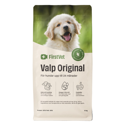 FirstVet Valp Original - för hundar upp till 24 månader - 12 kg - FirstVet