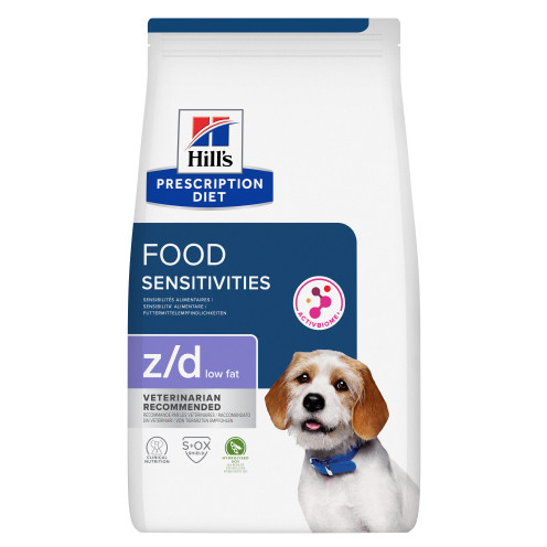 Prescription Diet  z/d Low Fat Adult Food Sensitivities Torrfoder till Hund - 10 kg - Hill’s