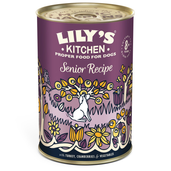 Senior Våtfoder med kalkon för äldre hundar - 6 x 400 g - Lilys kitchen