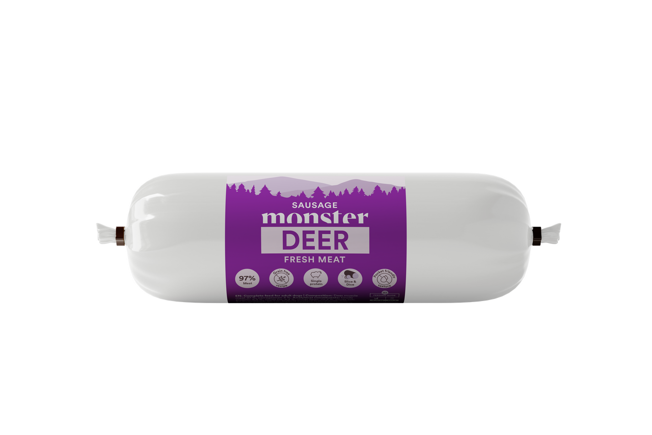 Dog Sausage Deer Hundfoder - 12 x 400 g - Monster