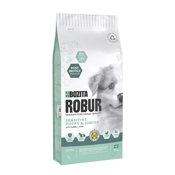 Sensitive Valp & Junior Lamb hundfoder - 3 kg - Bozita Robur
