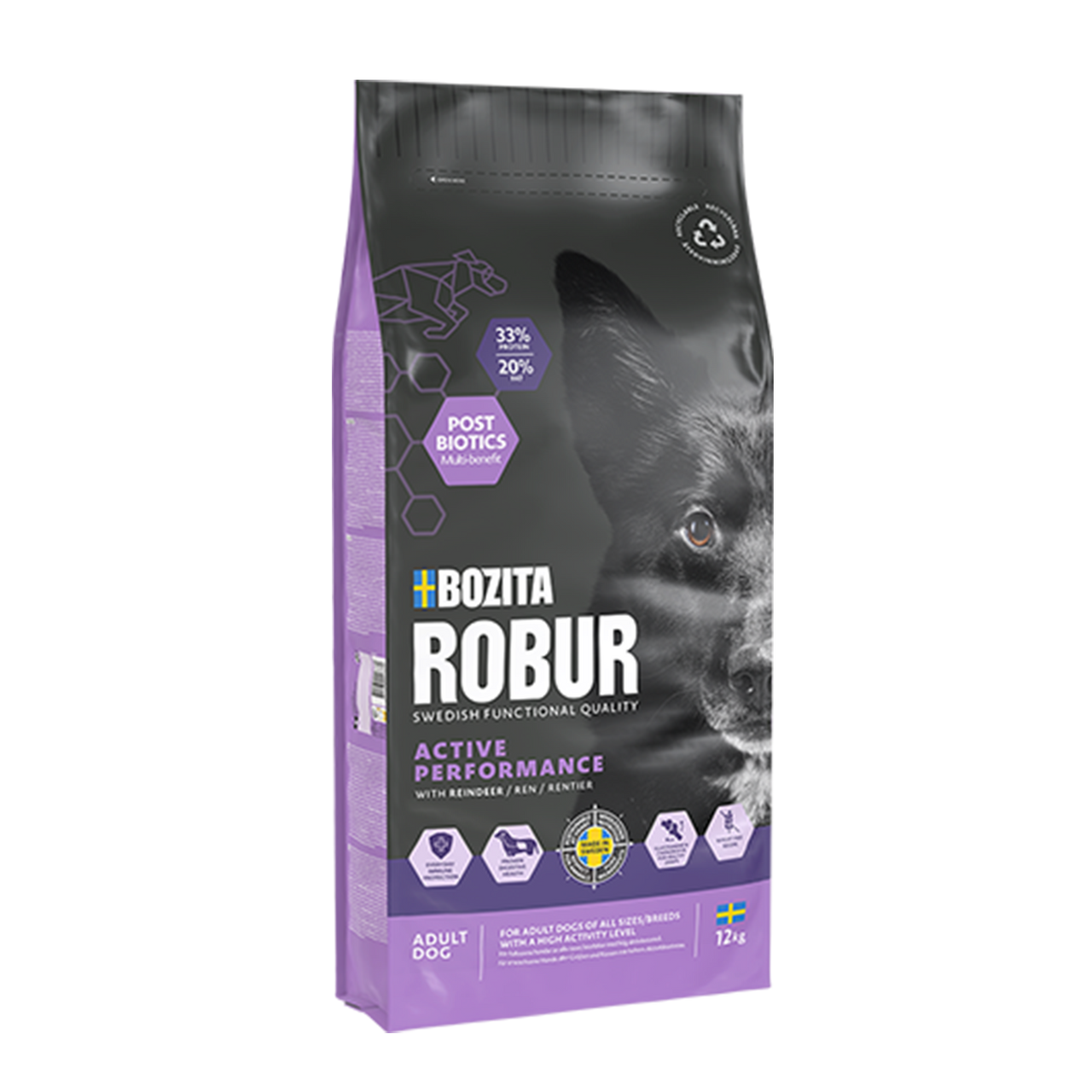 Active Performance Hundfoder - 12 kg - Bozita Robur