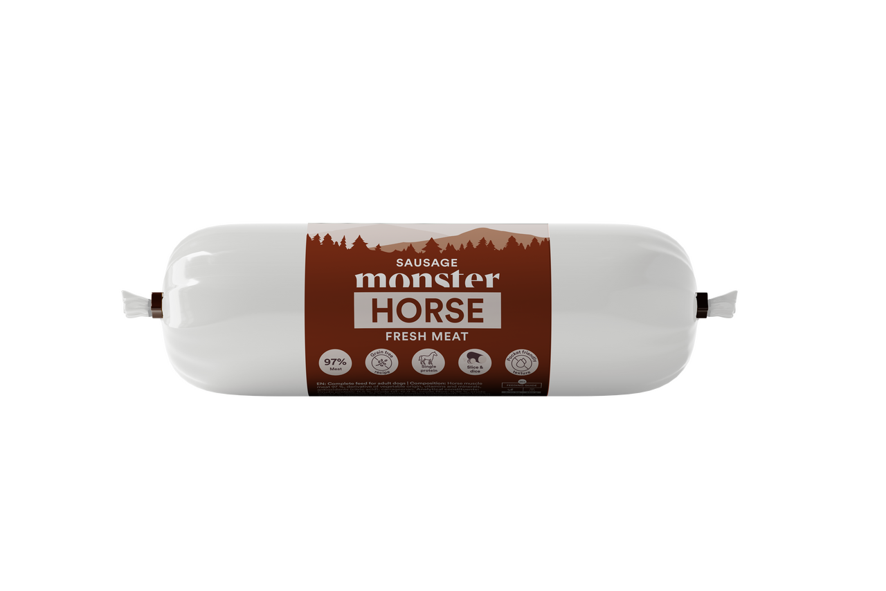 Dog Sausage Horse Hundfoder - 12 x 200 g - Monster