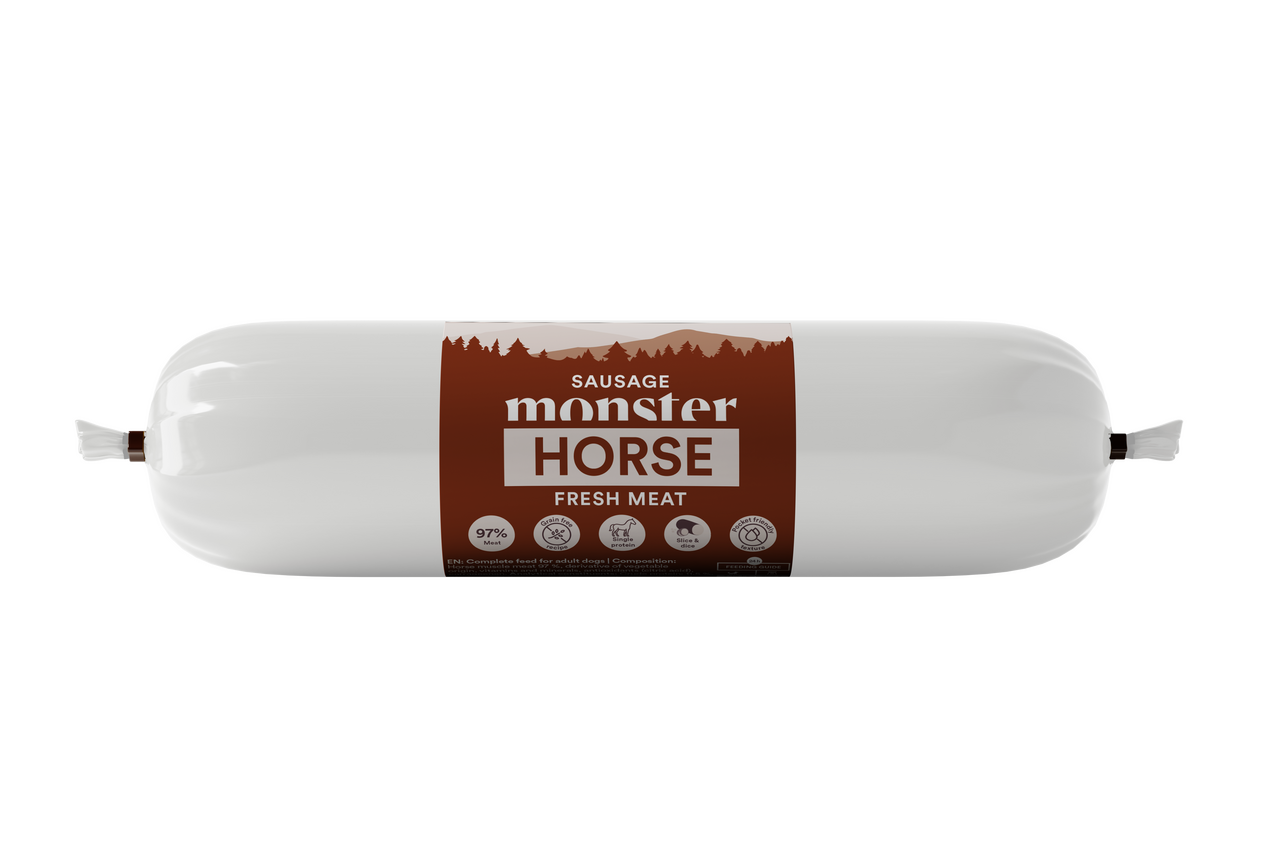 Dog Sausage Horse Hundfoder - 12 x 400 g - Monster