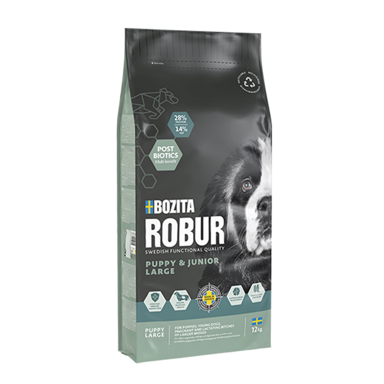 Junior & Puppy Large för hund - 12 kg - Bozita Robur