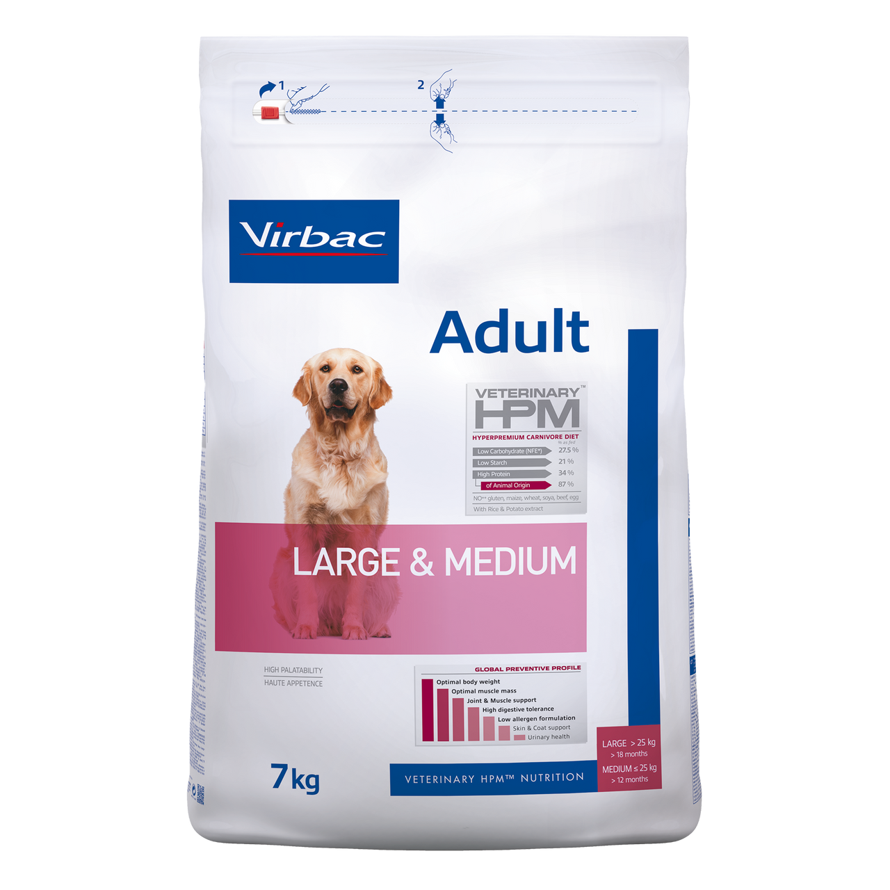 Adult Hundfoder Large & Medium - 7 kg - Virbac