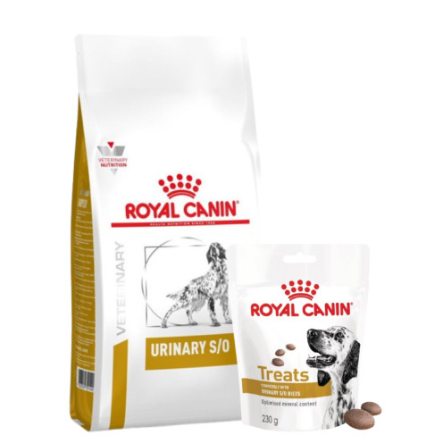 Veterinary Diets Dog Urinary S/O + godis - 13 kg + 230 g - Royal Canin Veterinary Diets