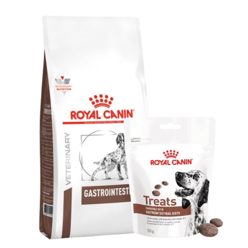 Veterinary Diets Gastro Intestinal + godis - 15 kg + 230 g - Royal Canin Veterinary Diets