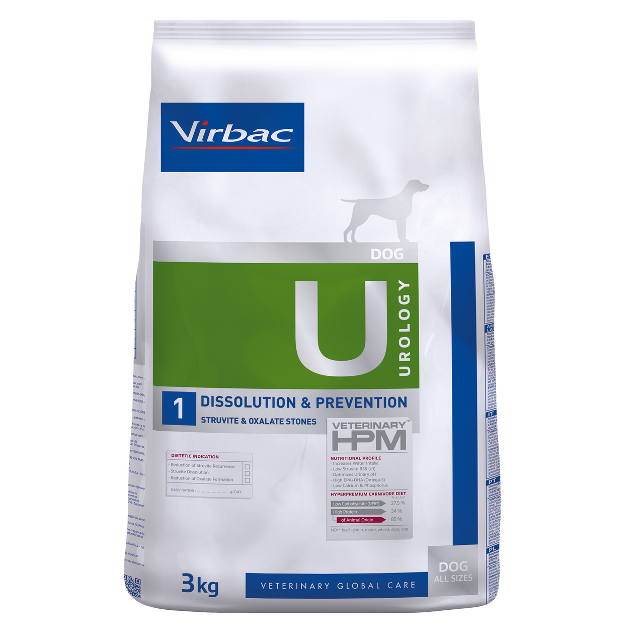 Urology 1 Torrfoder till Hund - 3 kg - Virbac