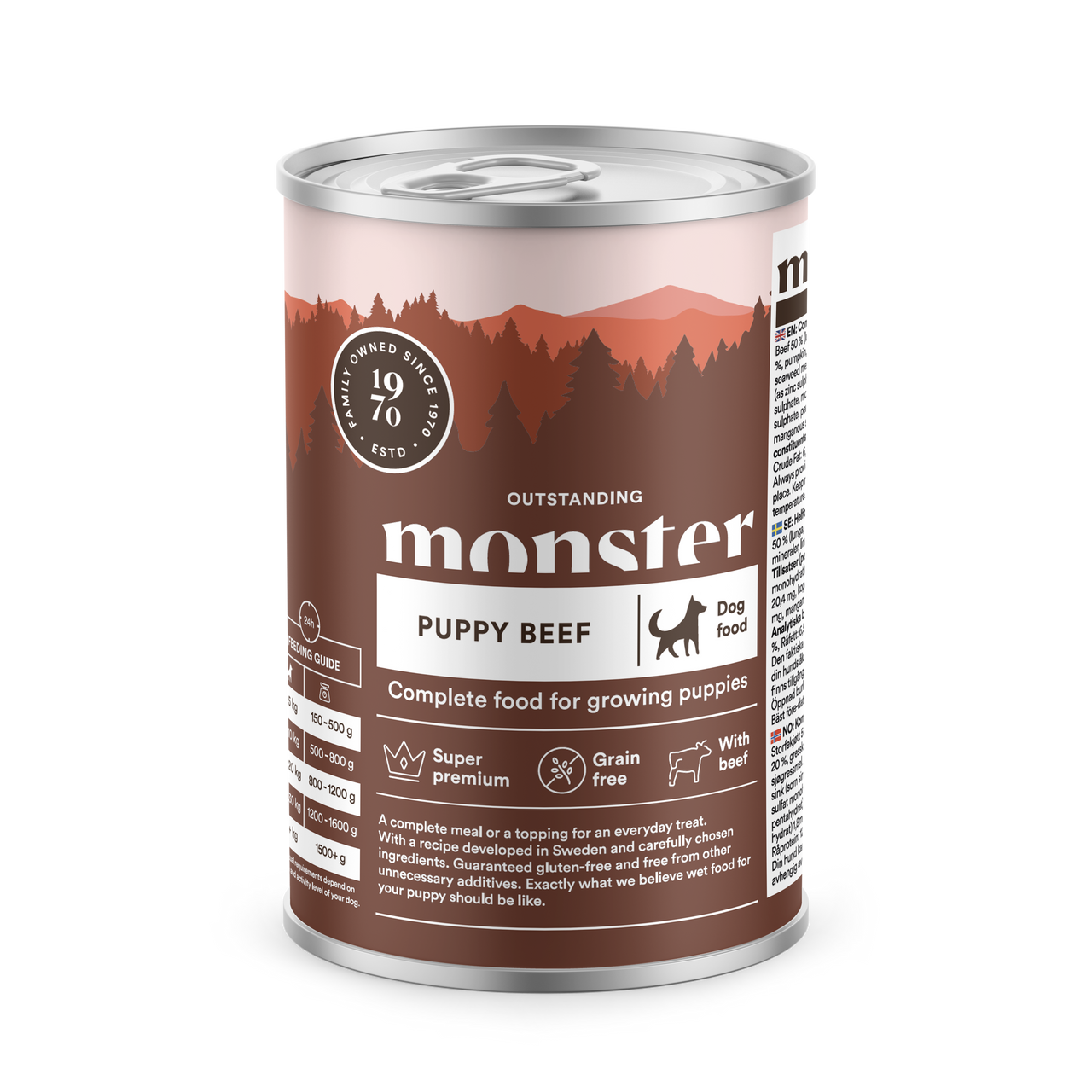 Dog Puppy Beef våtfoder - 6 x 400 g - Monster