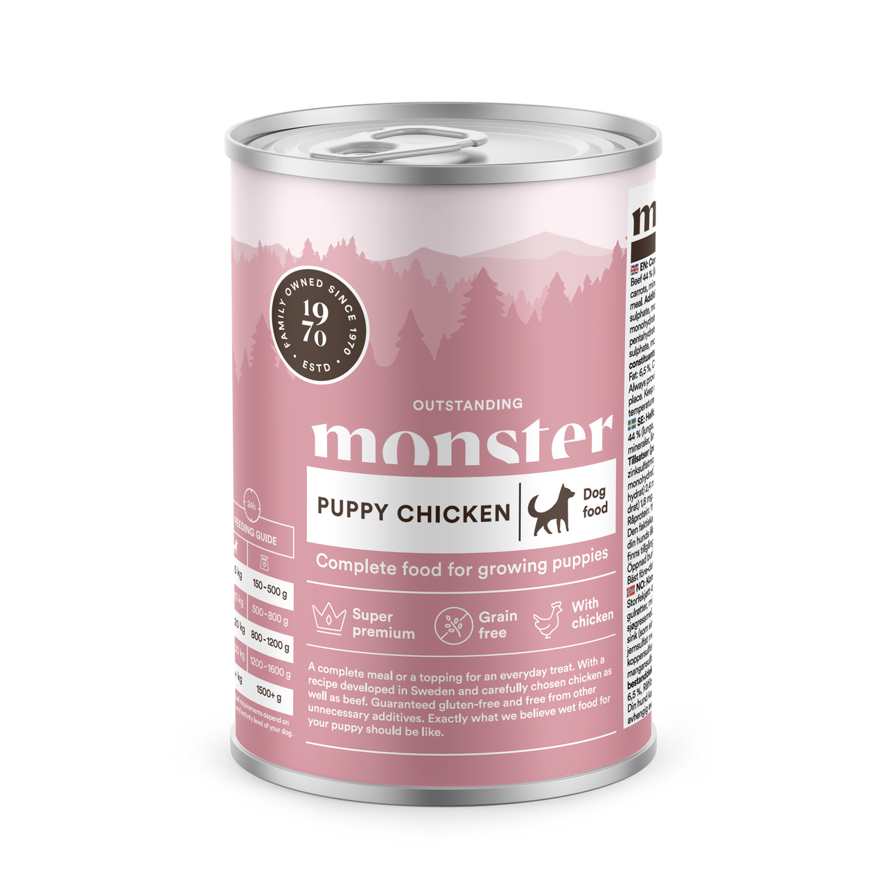 Dog Puppy Chicken Våtfoder - 6 x 400 g - Monster