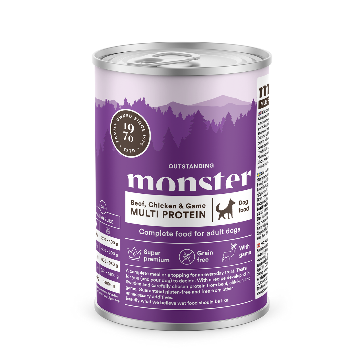 Dog Multi Protein Beef, Chicken & Game - 6 x 400 g - Monster