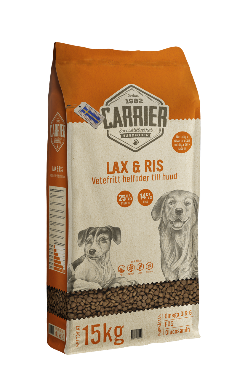 Lax & Ris Hundfoder - 15 kg - Carrier