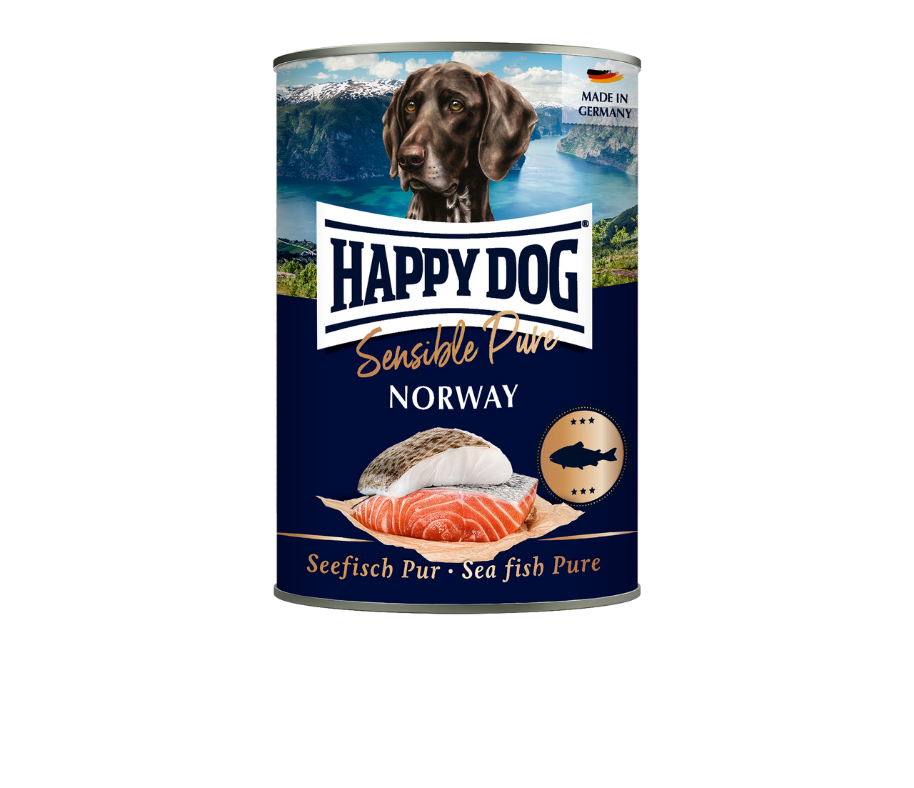 Puré Grain Free Fisk för hund - 6 st x 400 g - HappyDog