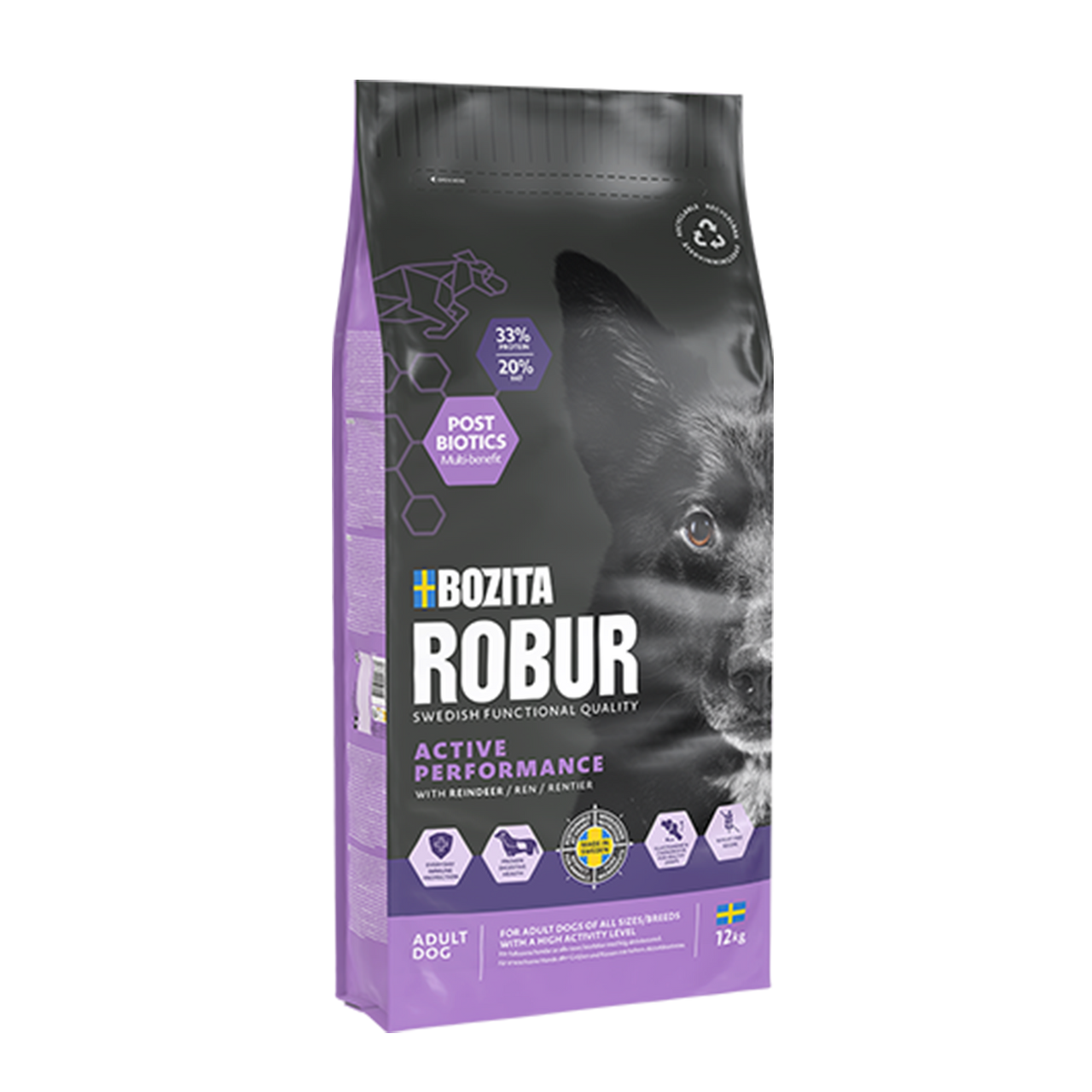 Active Performance Hundfoder - 12 kg - Bozita Robur