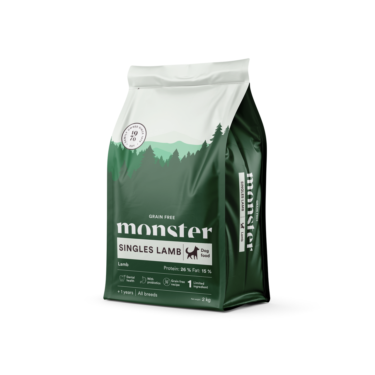 Dog Grain Free Singles Lamb All Breed - 2 kg - Monster