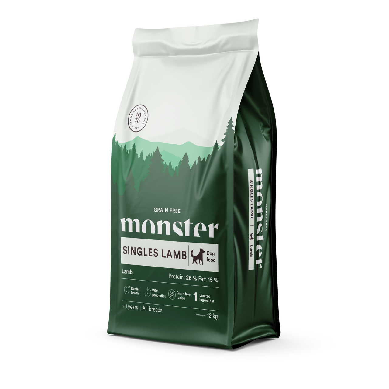 Dog Grain Free Singles Lamb All Breed - 17 kg - Monster