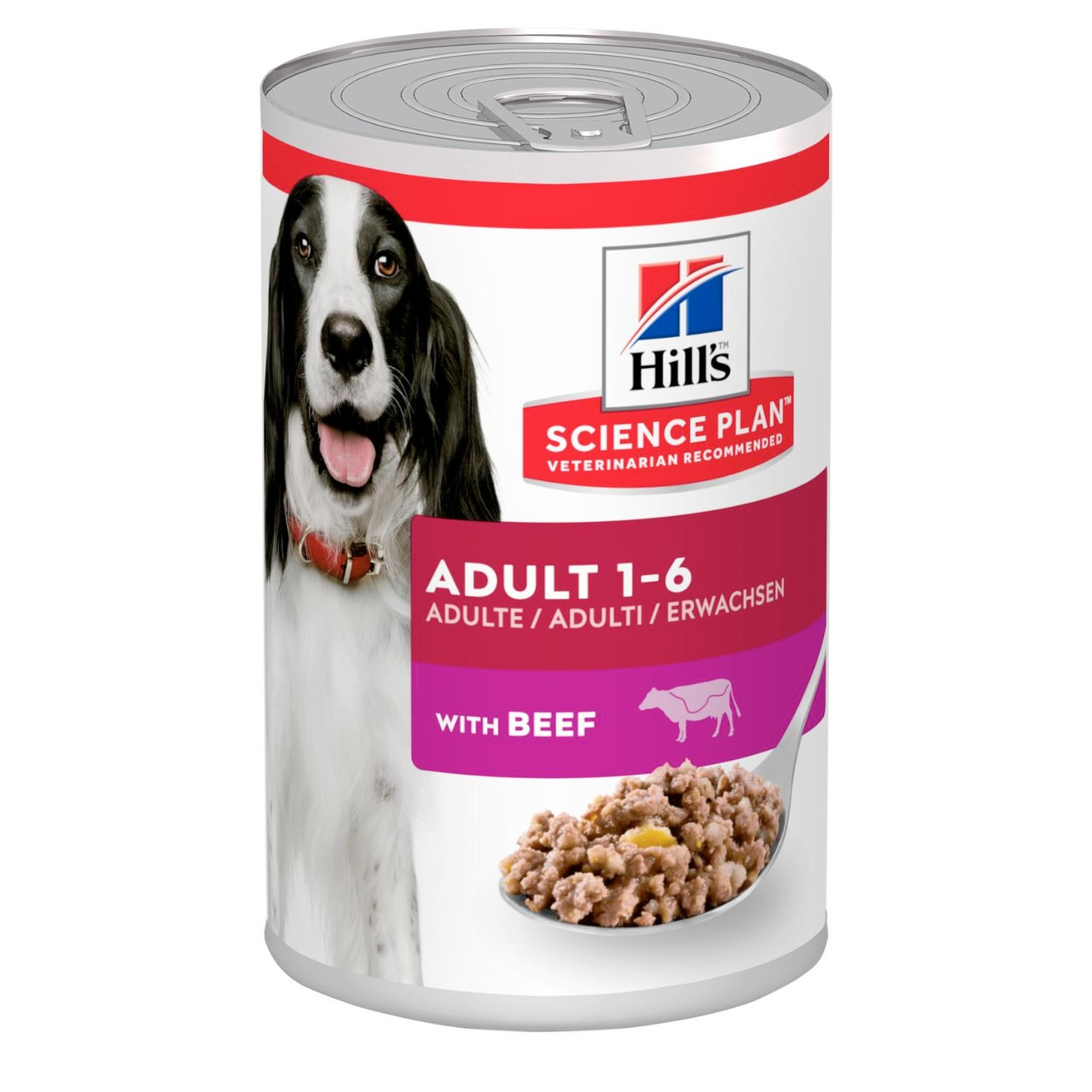 Adult våtfoder med nötkött för hund - 12 x 370 g - Hill’s