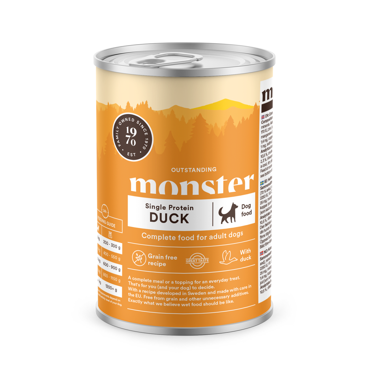 Dog Single Protein Duck - 6 x 400 g - Monster