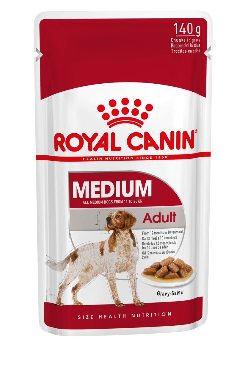 Medium Adult Våtfoder för hund - 10 x 140 g - Royal Canin